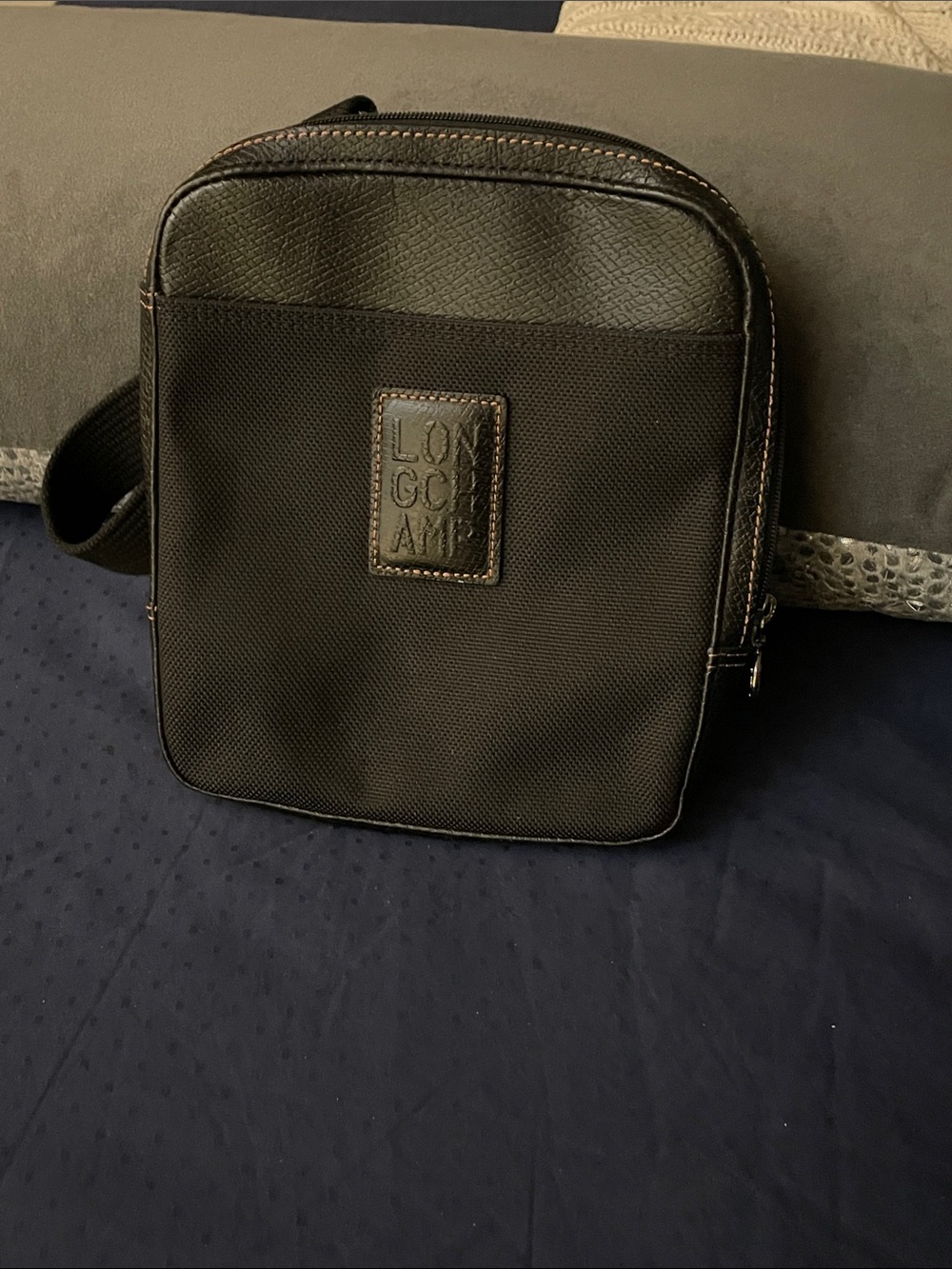 Longchamp Black Compact Crossbody Belt Bag